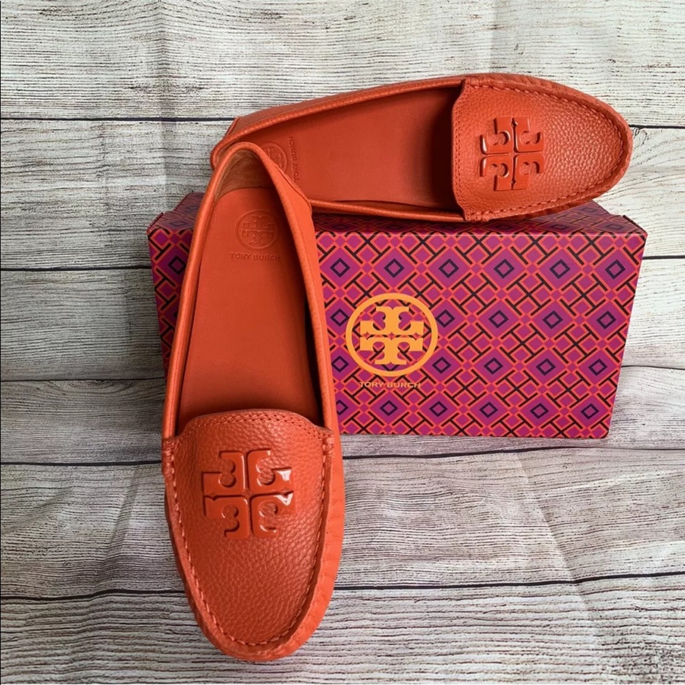 😍TORY BURCH Lowell 2 Driver Tumbled Leathe…